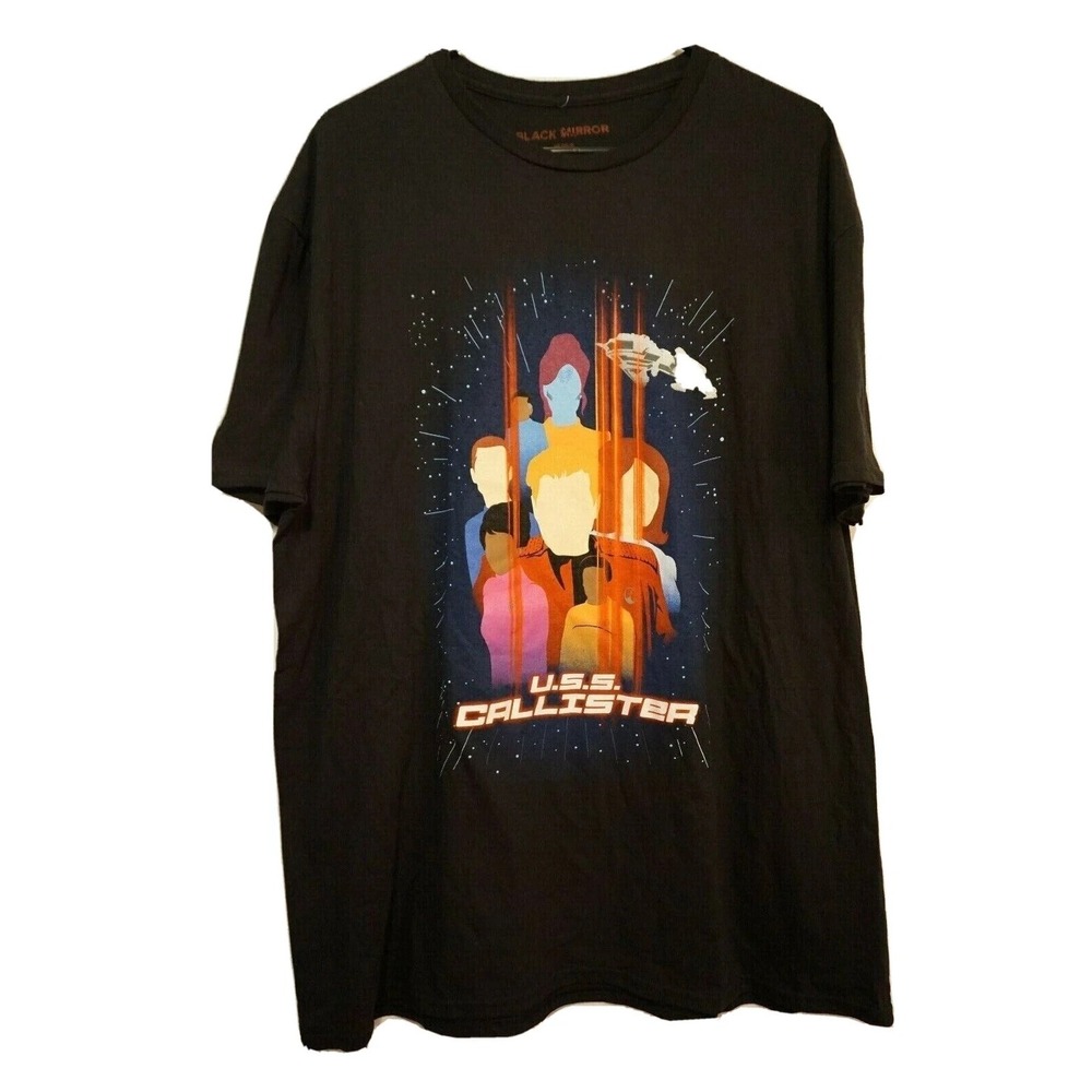Netflix Black Mirror U.S.S. Callister Men XL Black‎ T-Shirt NEW